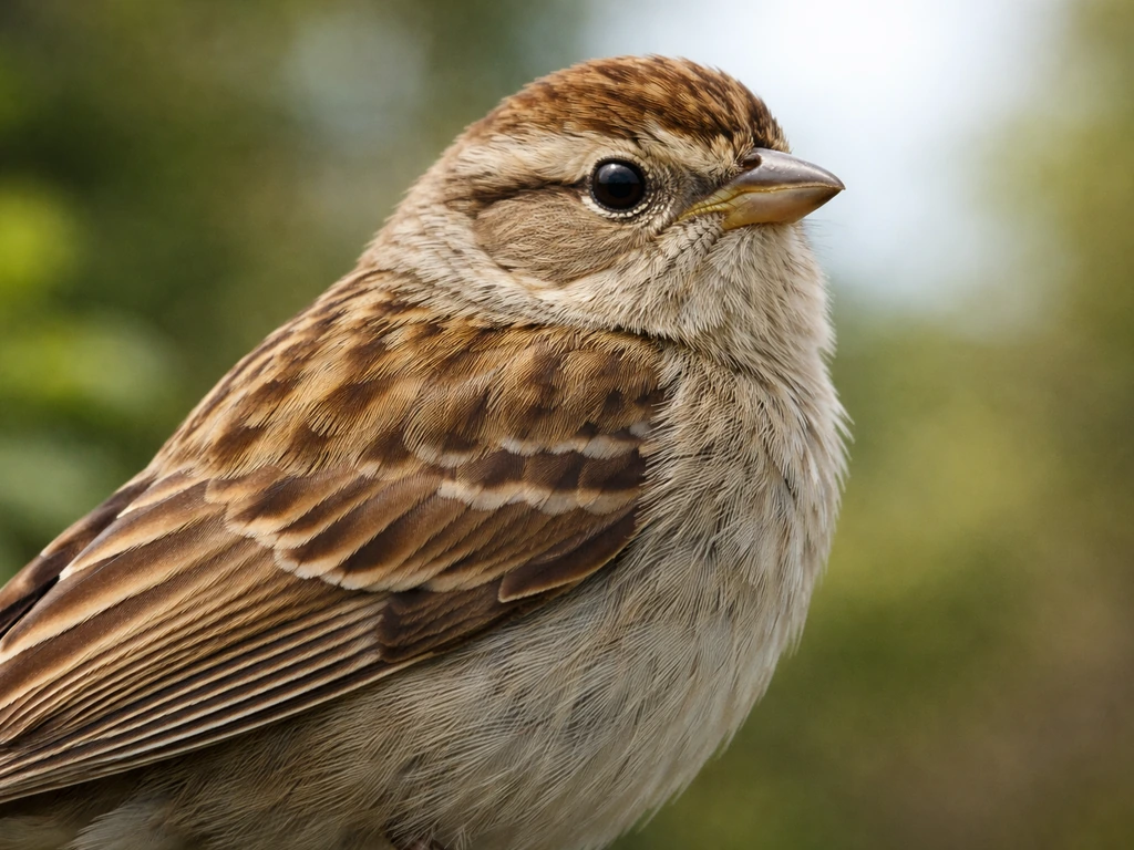 Close-up of a feathered bird showing layered feathers and wing structure in natural light.